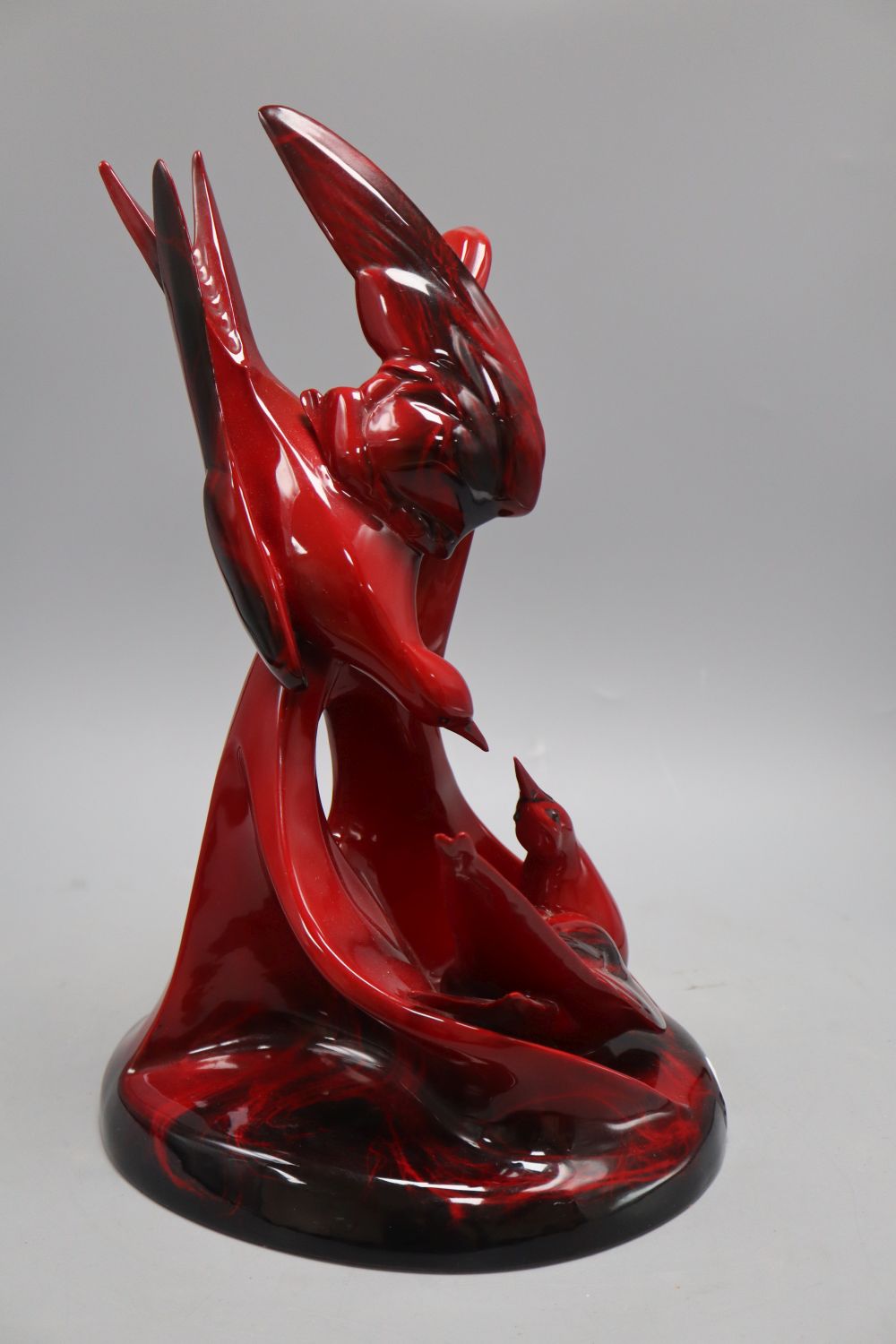 A Doulton flambe model of birds Images of Fire
